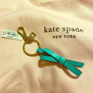 Kate Spade leather bow keychain/fob